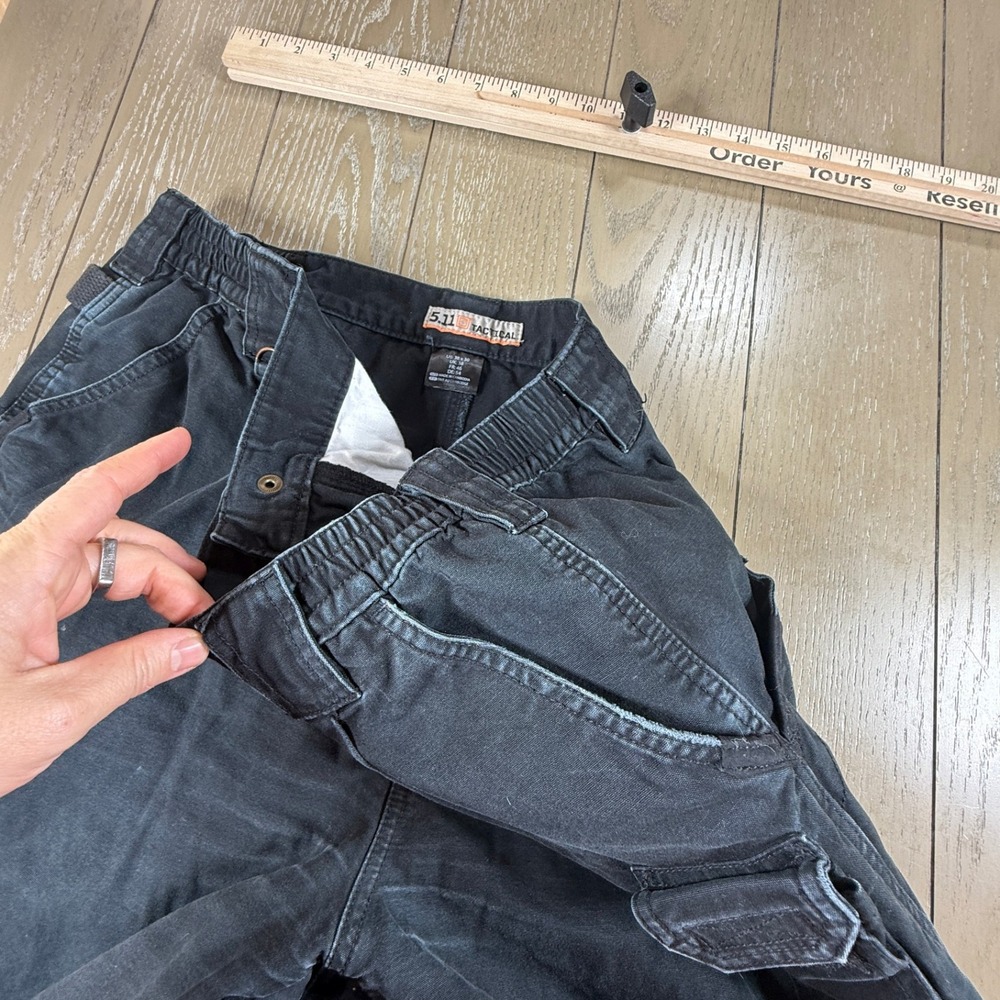 5.11 Tactical Cargo Pants Mens 38x30 Black Utility Work Duty Pants Canvas - Picture 4 of 16